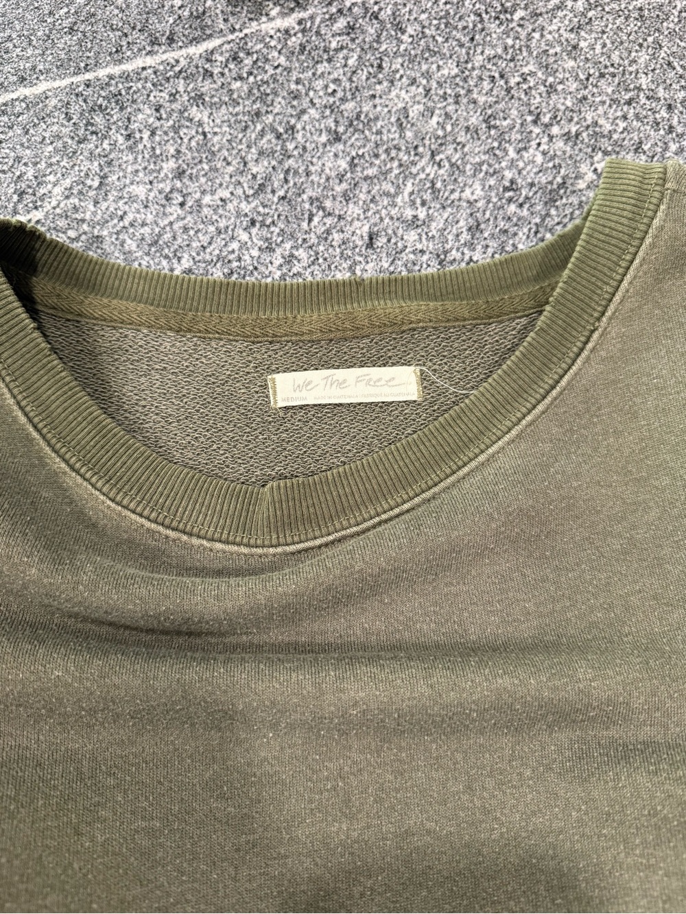 We The Free Oversized Olive Green Camden Pullover Sweatshirt - Picture 3 of 5